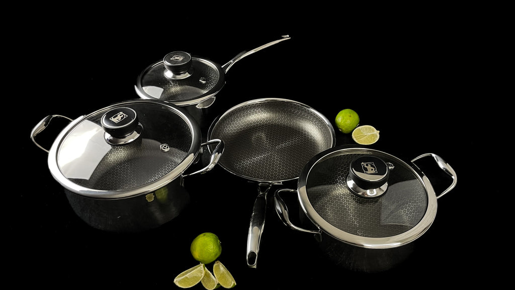 Fusion Non-stick Sæt m/ 3 Gryder + 1 stk. 24 cm Stegepande